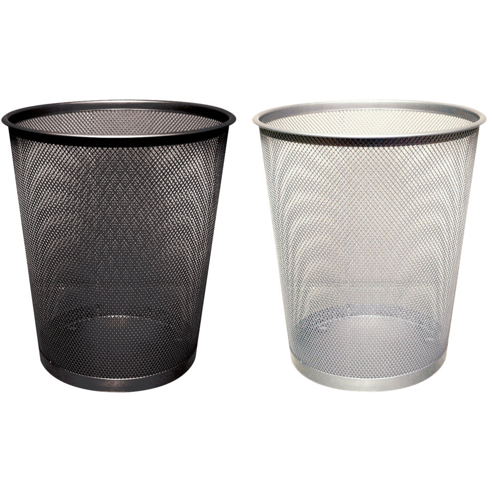 Papierkorb, 19l, metallic silber Q-CONNECT KF00849 Q-CONNECT KF00849 Rund 19lt
