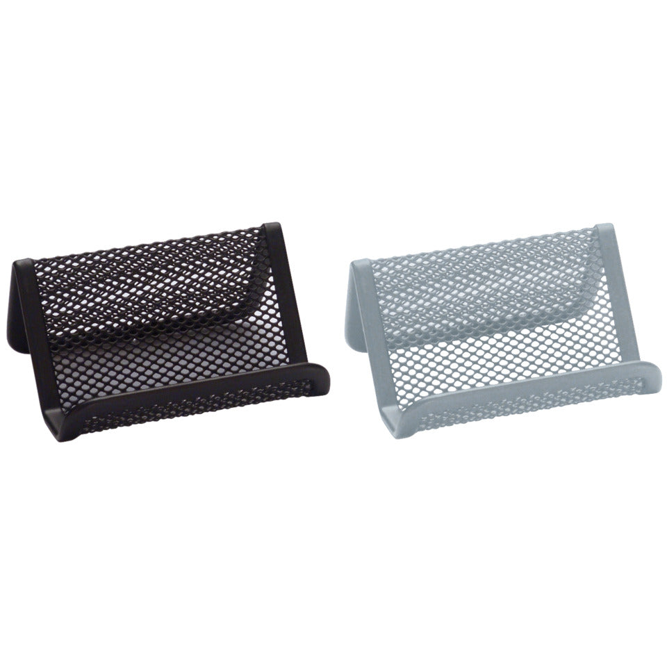 Visitenkarten-Aufsteller, 11x7,5x5 cm, metallic schwarz Q-CONNECT KF04728 Q-CONNECT KF04728  11x7,5x5 cm