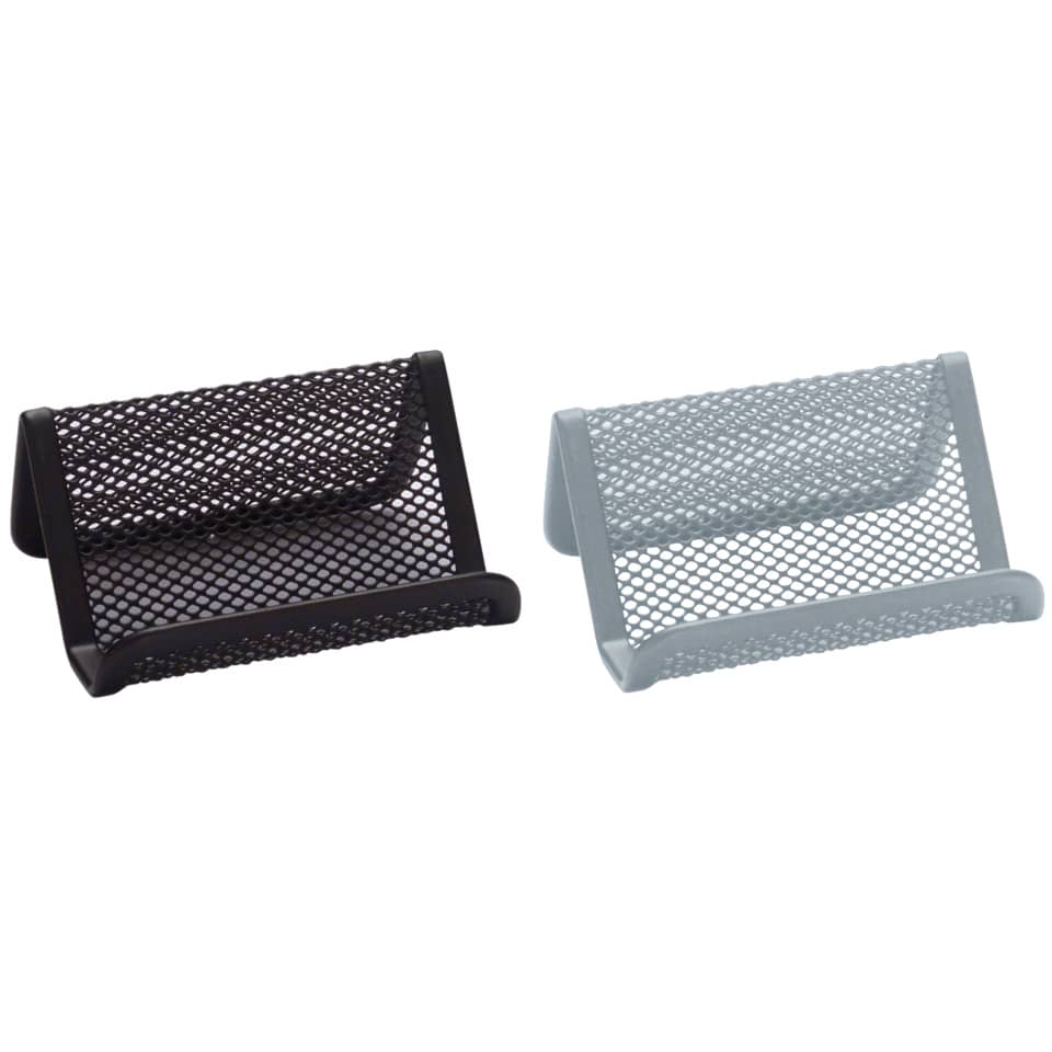 Visitenkarten-Aufsteller, 11x7,5x5 cm, metallic silber Q-CONNECT KF04729 Q-CONNECT KF04729  11x7,5x5 cm