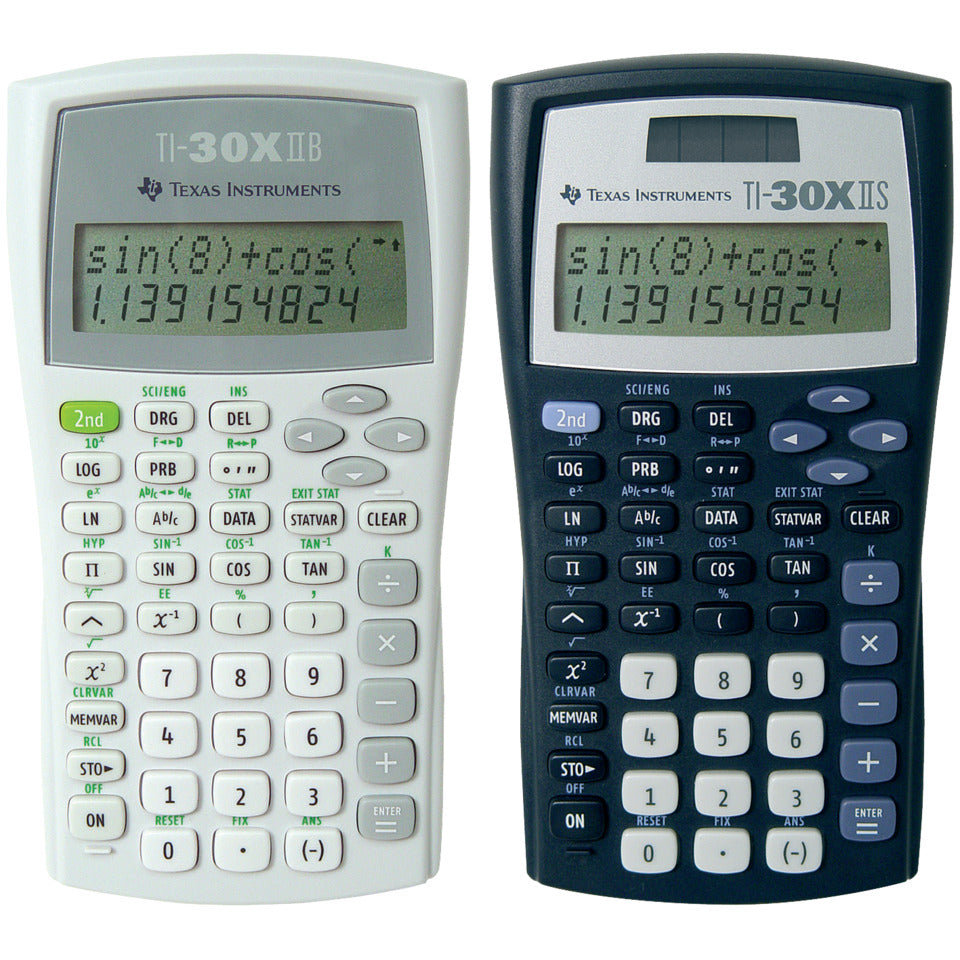 Schulrechner zweizeilig, Batteriebetrieb TEXAS INSTRUMENTS TI-30X IIB TEXAS 754747 TI30X II Batterie