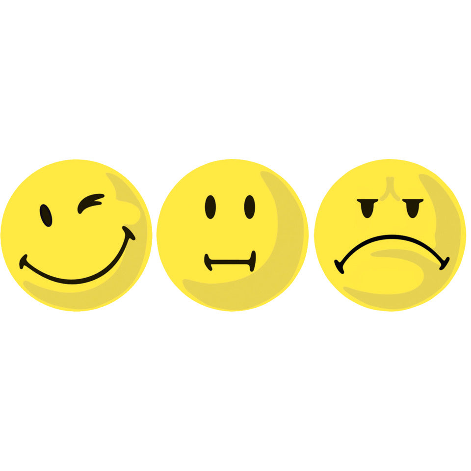 Wertungssymbol Gesicht, positiv, 95 mm, Altpapier, 100 Stück, gelb FRANKEN UMZ10S1 FRANKEN UMZ10S1 positiv 100ST