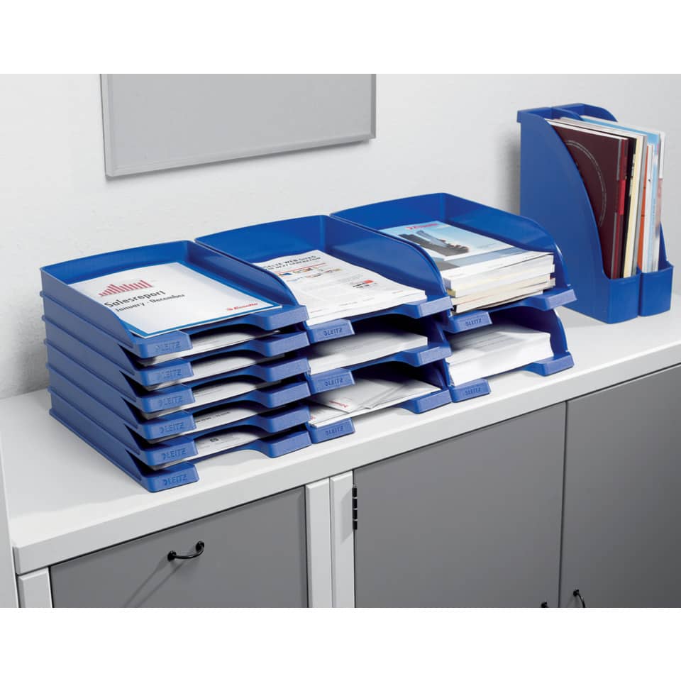 Briefkorb Jumbo Plus, A4, extra hoch, Polystrol, blau LEITZ 5233-00-35