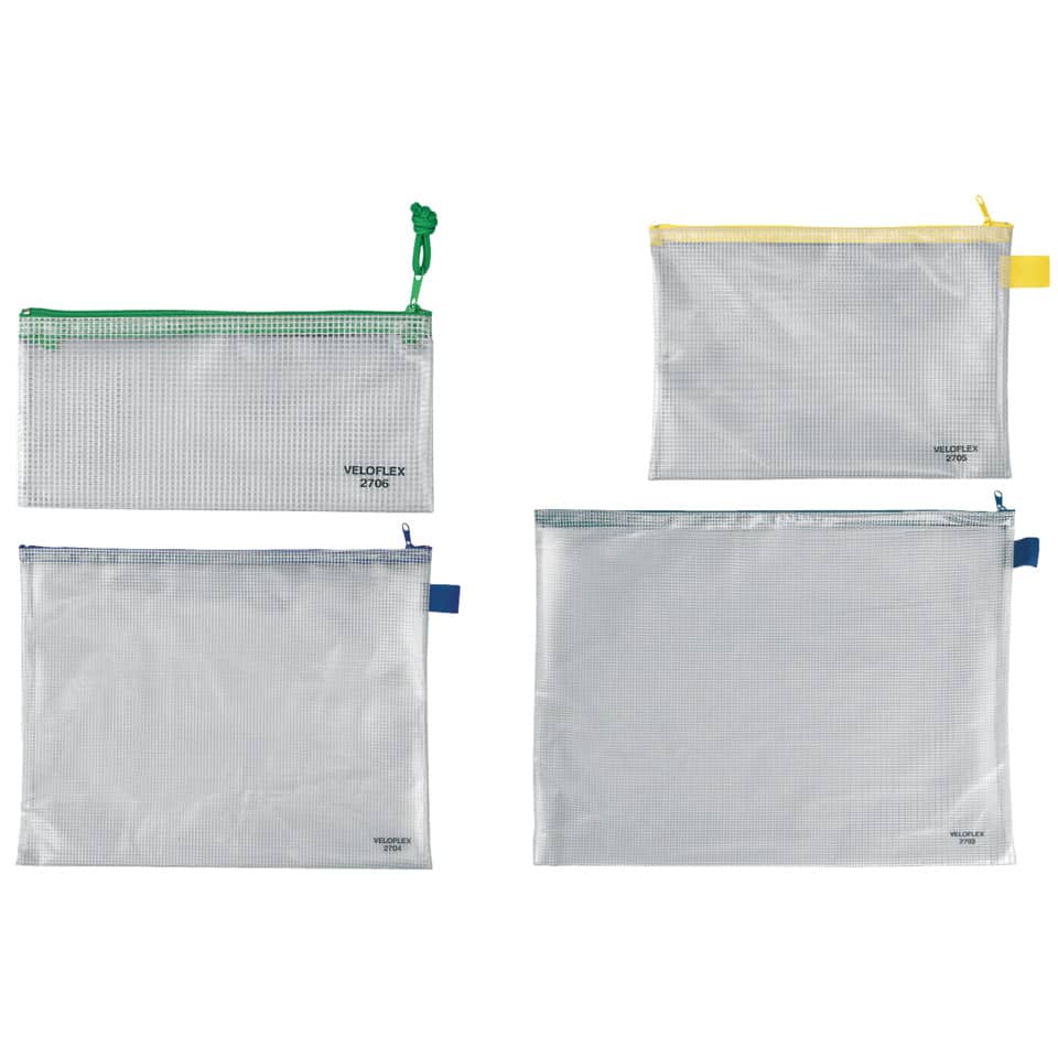 Reißverschlusstasche, A4, transparent VELOFLEX 2704 000 VELOFLEX 2704000  355x270mm