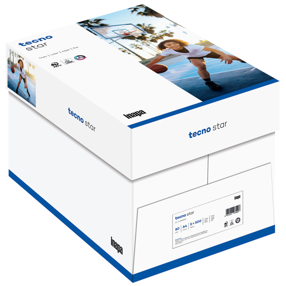 Kopierpapier Star, A4, 80g/m², 500 Blatt, weiß TECNO 2100011527 TECNO 2100011527 150 CIE-Weiße