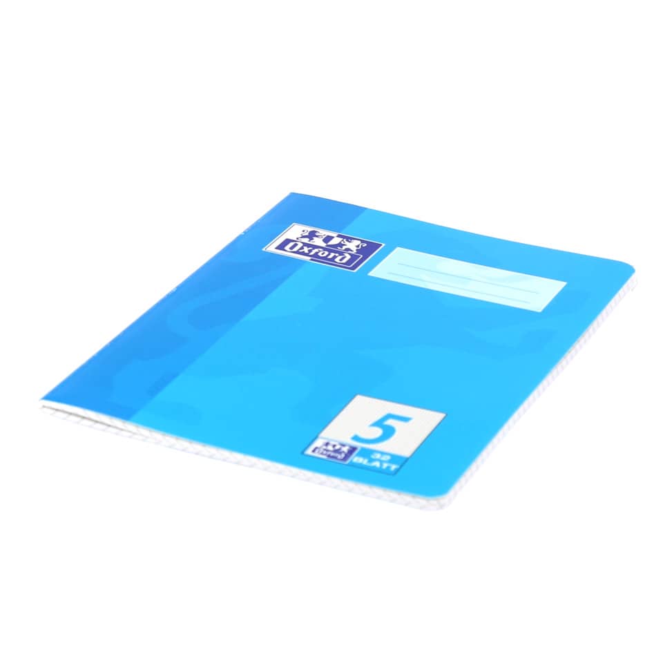 Heft, A5, 90g/m², 32 Blatt, Lin.5, kariert, türkisblau OXFORD 100050379