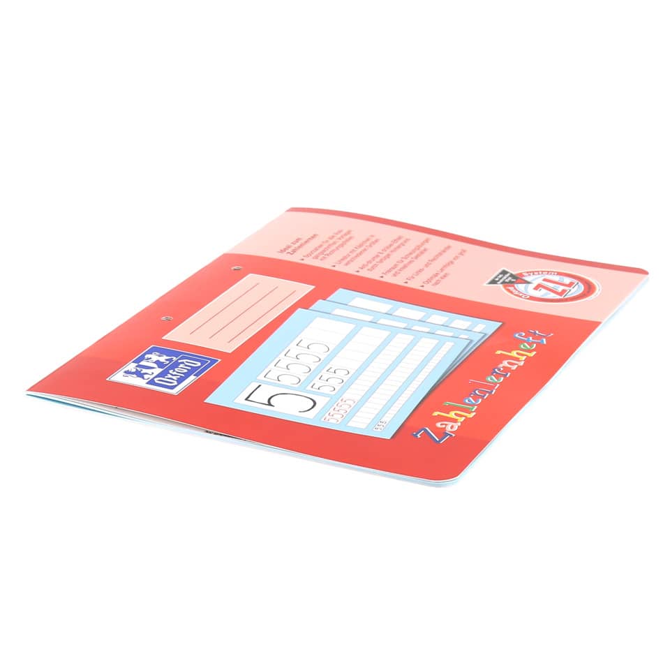 Zahlenlernheft, A4 quer, 16 Blatt, Lin.ZL OXFORD 100050304 OXFORD 100050304 Spurzahlen