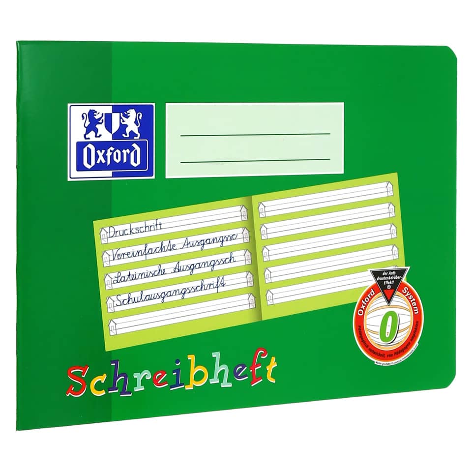Schreibheft, A5 quer, 16 Blatt, Lin.0 OXFORD 100050100