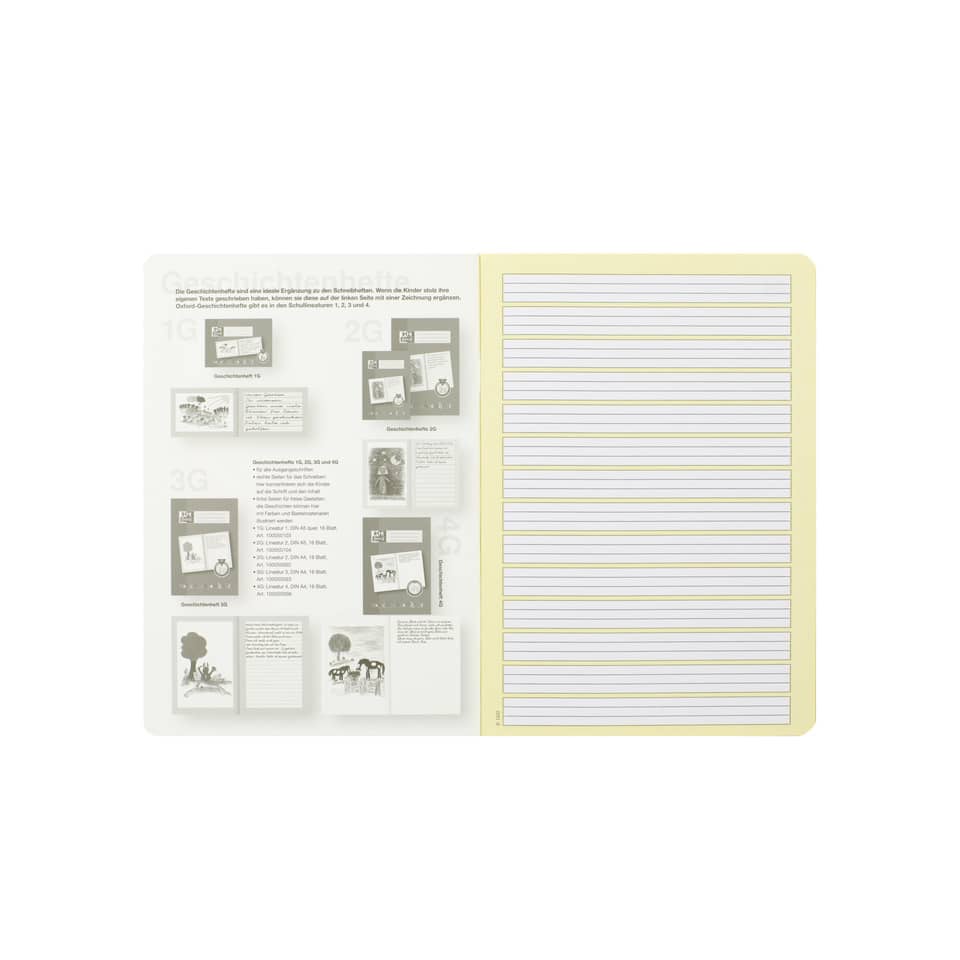 Geschichtenheft, A5 hoch, 16 Blatt, Lin.2G OXFORD 100050104 OXFORD 100050104  Unl/Umr. P