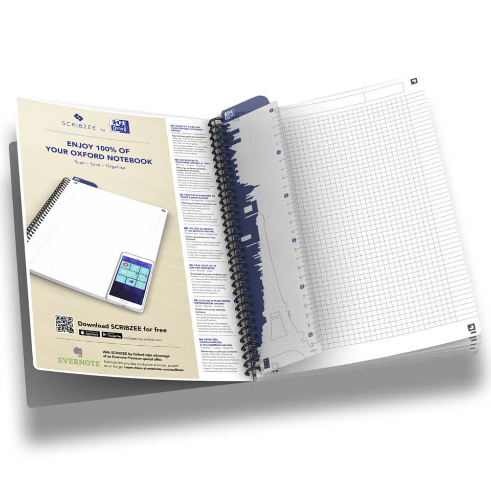 Spiralbuch Office Essentials, A5, 90 Blatt, kariert OXFORD 100102938