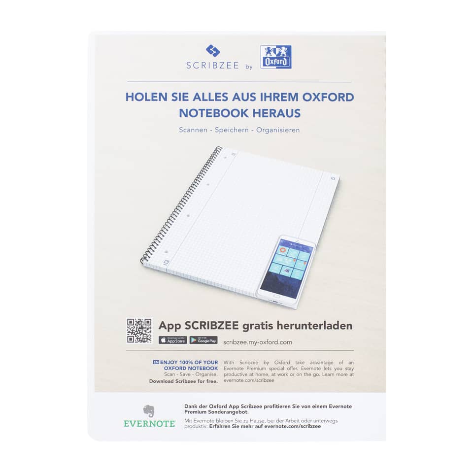 Collegeblock, A4+, 80 Blatt, Lin.25, liniert, pflaume OXFORD 100050355 OXFORD 100050355 OptikPaper