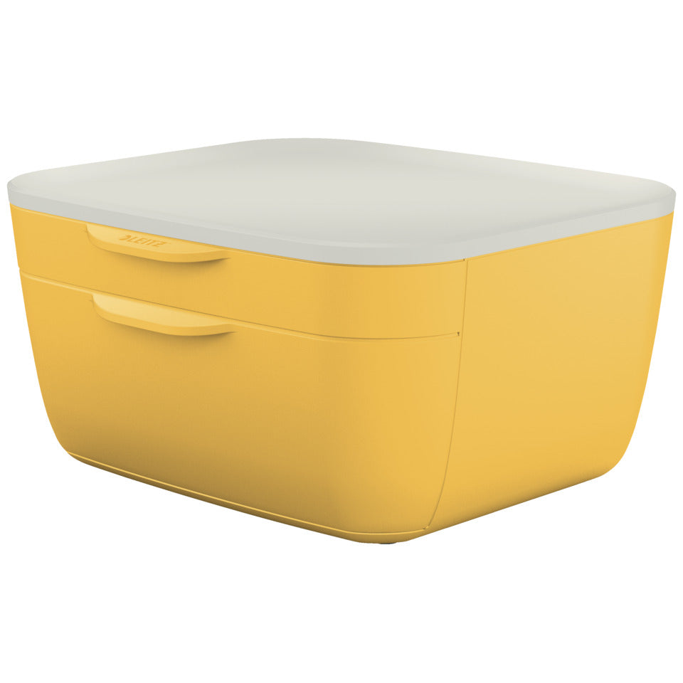 Schubladenset Cosy, 2 Schubladen, Polystyrol, gelb/hellgrau LEITZ 5357-00-19