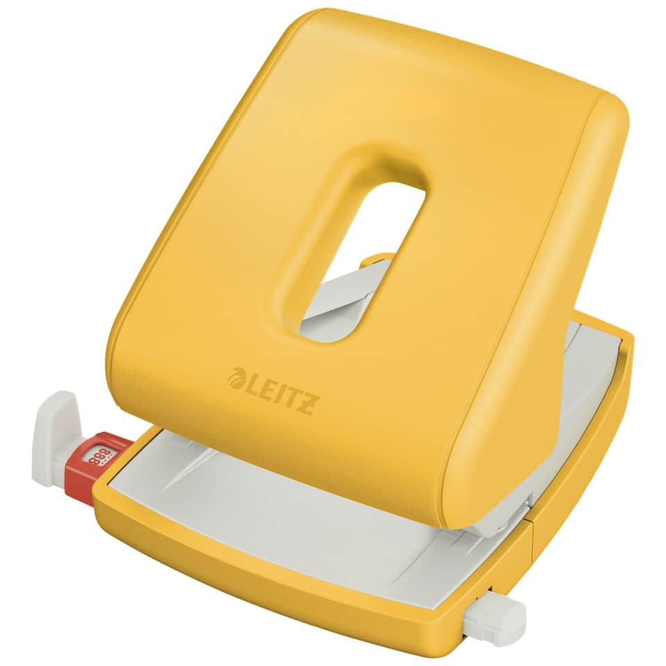 Locher Cosy, 30 Blatt, Anschlagschiene, Metall, gelb LEITZ 5004-00-19
