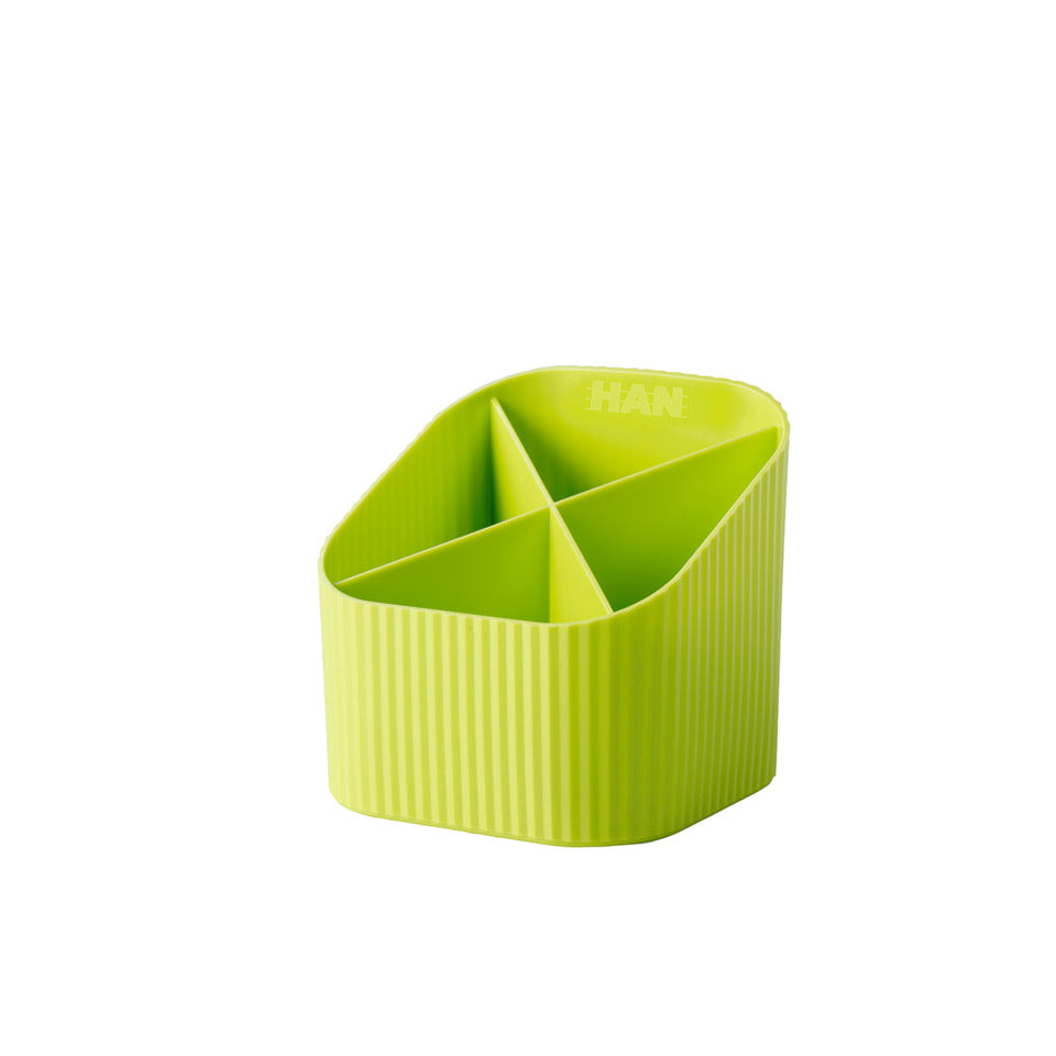 Schreibtischköcher Re-LOOP, 4 Fächer lemon HAN 17238-950D HAN 17238-950 4 Fächer