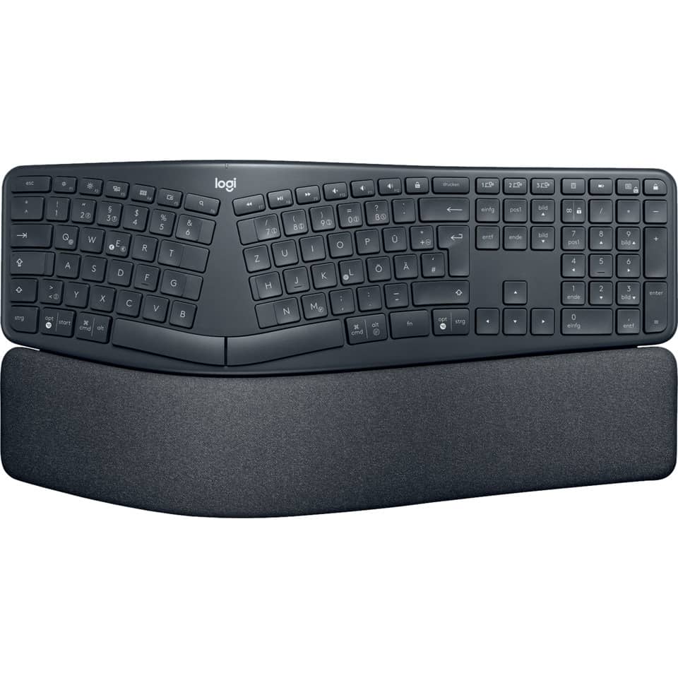Tastatur K860 Ergo, Deutsch, Wireless,  schwarz LOGITECH 920-009167