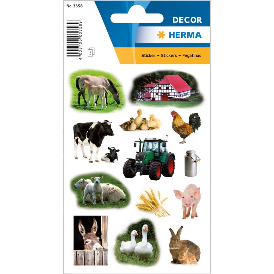 Sticker Bauernhoftiere, 39 Stück HERMA 3358 HERMA 3358 Decorsticker