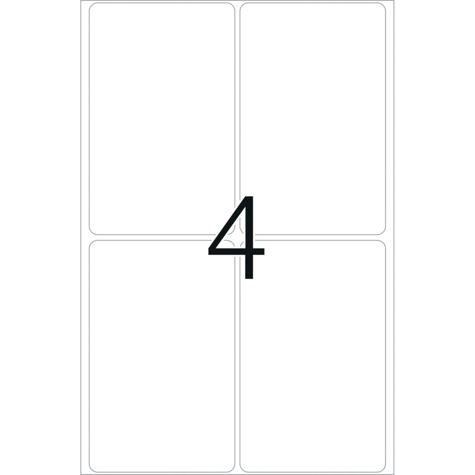 Etiketten permanent, 52x82mm, 128 Stück, weiß HERMA 2490 HERMA 2490 permanent haftend