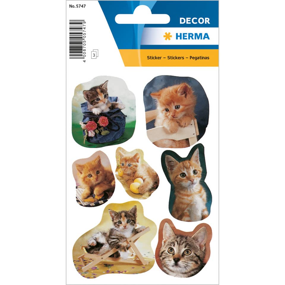 Sticker fotogene Kätzchen, 21 Stück HERMA 5747 HERMA 5747 Decor