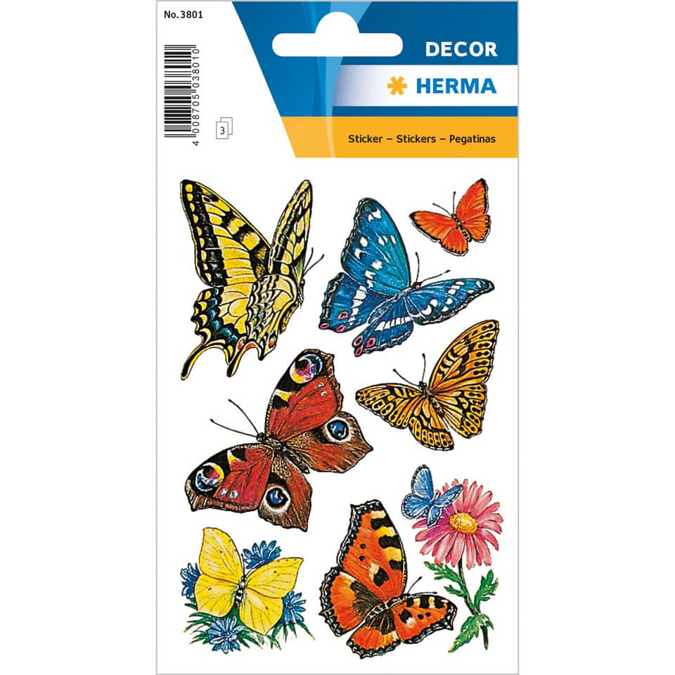 Sticker Schmetterlinge, 24 Stück HERMA 3801