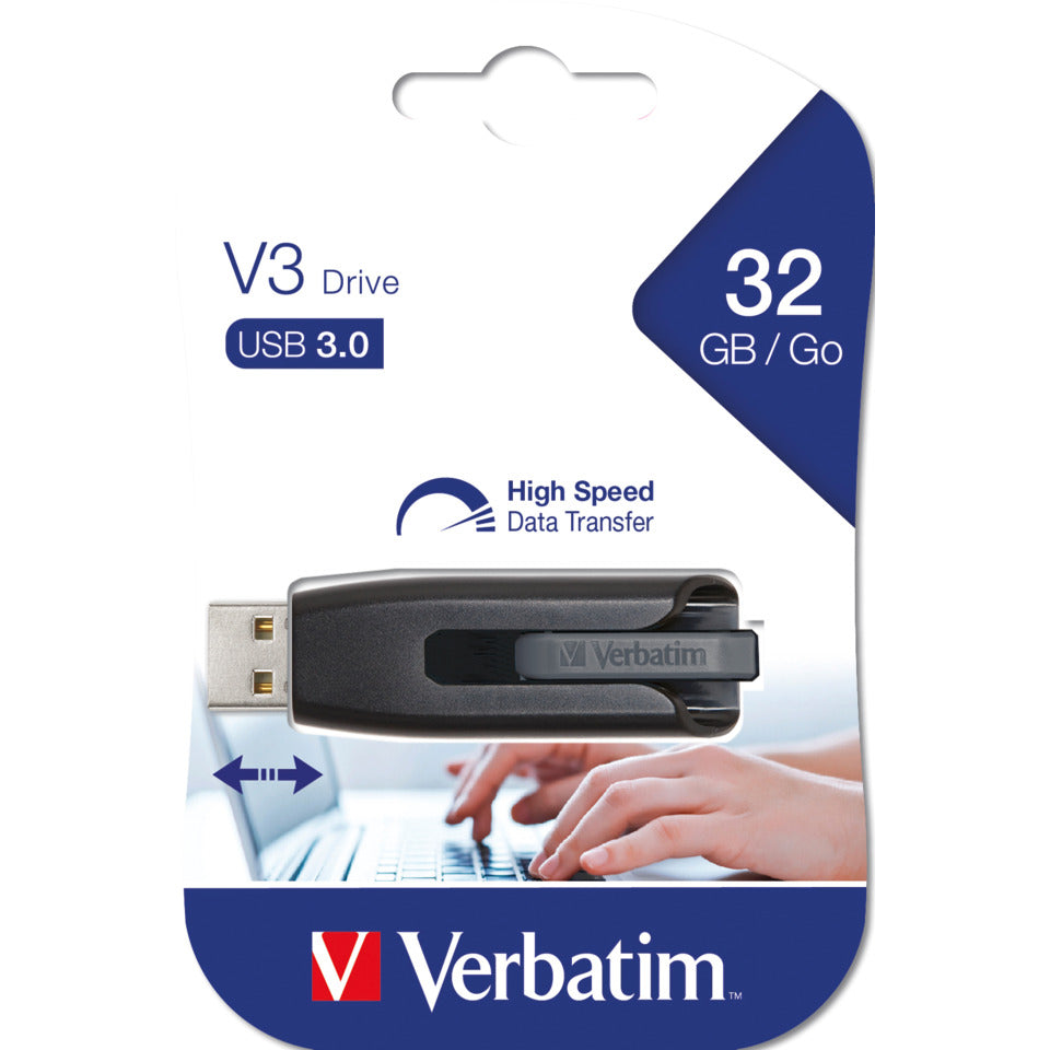 USB Stick 3.0, 32 GB, schwarz VERBATIM VER49173 VERBATIM 49173