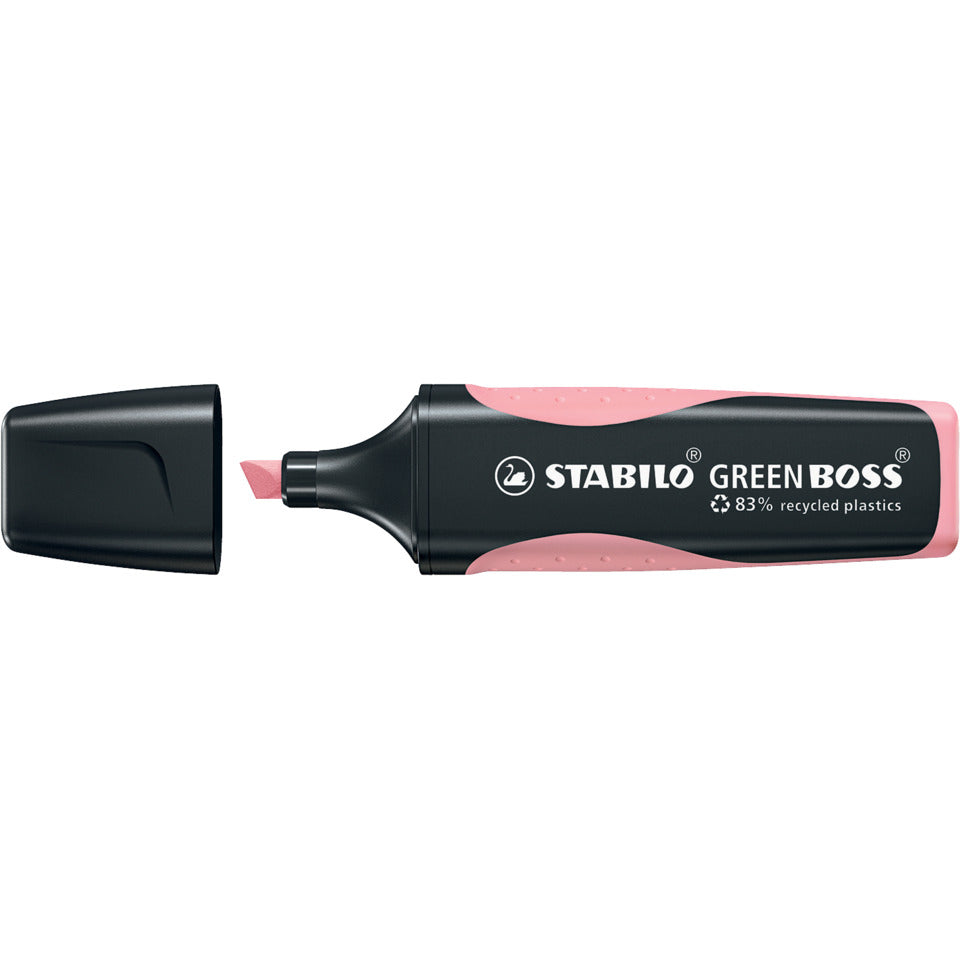 Textmarker GREEN BOSS® Pastel, 2-5mm, rosiges Rouge STABILO 6070/129