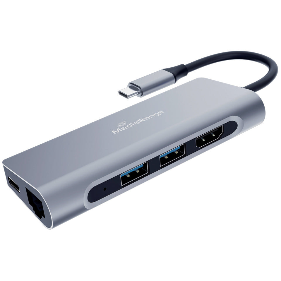 Multiport Adapter USB-C® 7 in 1, 1:6, silber MEDIARANGE MRCS510