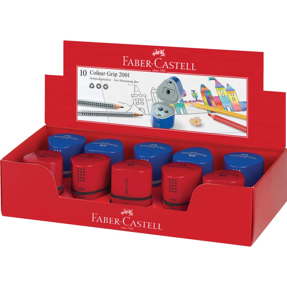 Dosenspitzer Grip 2001 3-fach, blau/rot FABER CASTELL 183801 FABER CASTELL 183801 3 fach