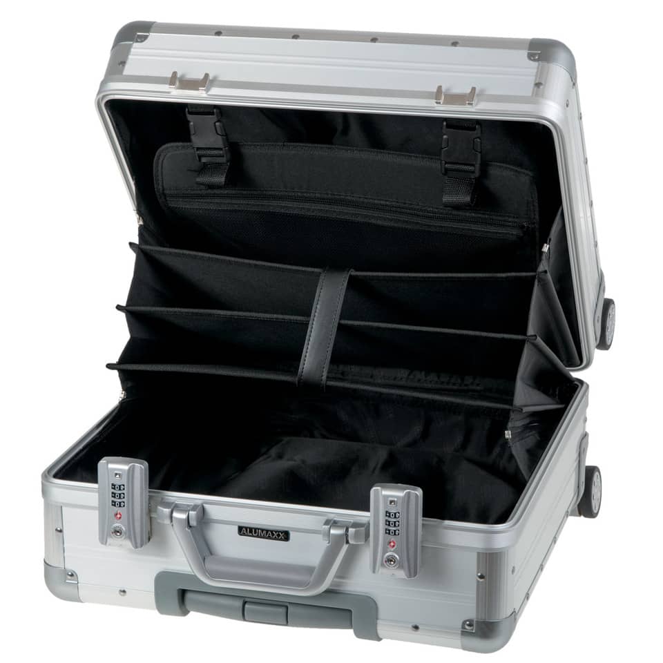 Business Trolley GEMINI Aluminium 42,5 x 40 x 21 cm silber matt ALUMAXX 45172