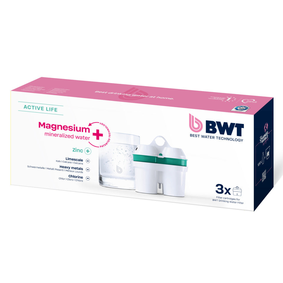 Wasser-Filterpatrone 3er Set Magnesium+Zink, weiß BWT 258617
