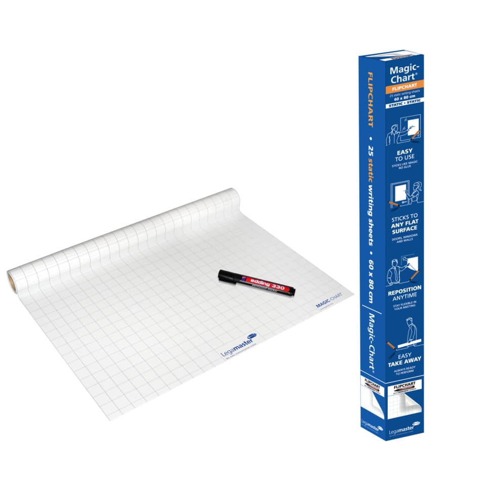 Schreibfolie Magic-Chart Flipchart, 60 x 80cm, 25 Blatt, weiß LEGAMASTER 7-159000 LEGAMASTER 7-159000 60x80cm