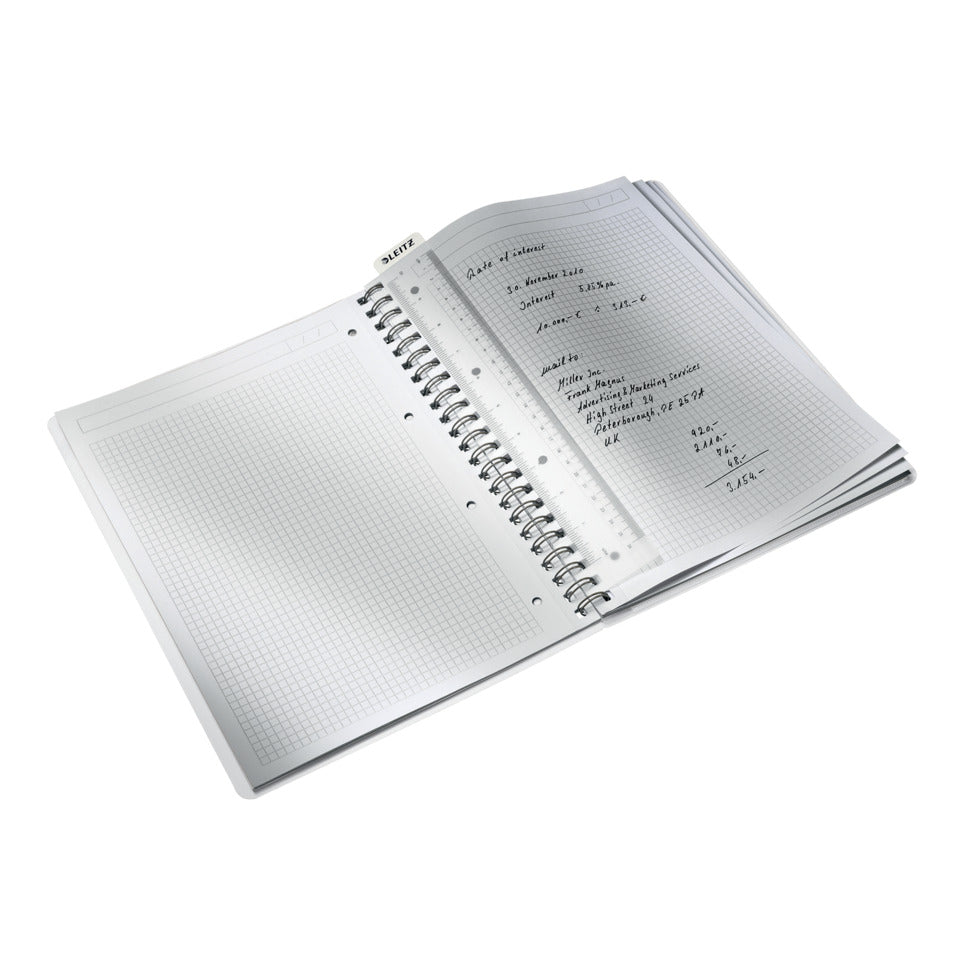 Collegeblock WOW, A4, PP, kariert, holzfrei, 80 Blatt, schwarz LEITZ 4638-00-95 LEITZ 4638-01-95 kariert