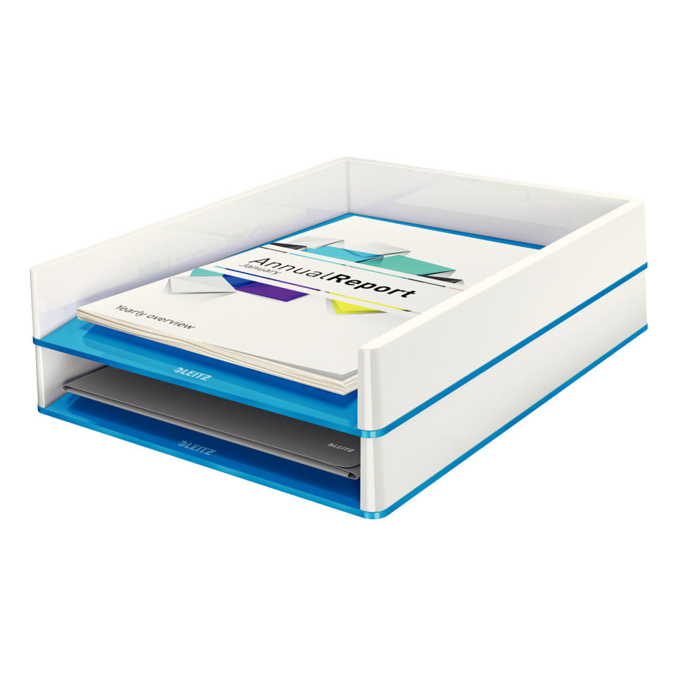Briefkorb WOW Duo Colour, A4, weiß/blau LEITZ 5361-10-36 LEITZ 5361-10-36 Duo Colour