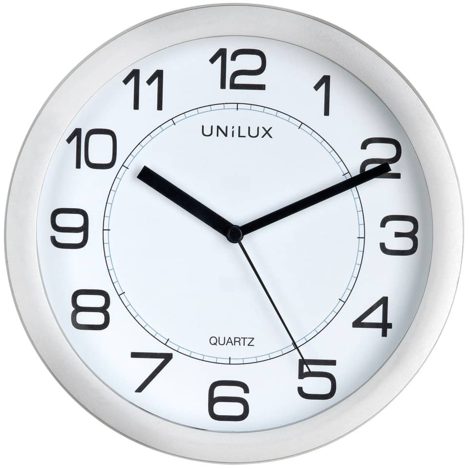Wanduhr Attraction, Ø22cm, magnetisch, metallgrau UNILUX 400094404 UNILUX 400094404 magnetisch