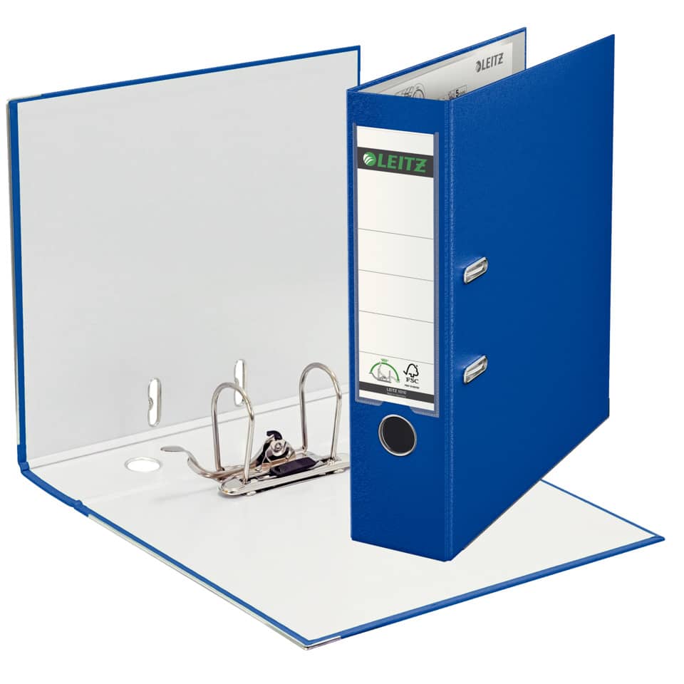 Qualitäts-Ordner 180° Plastik, A4, 80mm, nachtblau LEITZ 1010-50-68 LEITZ 1010-50-68 180° Mechanik