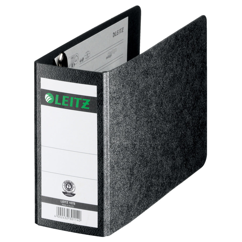 Ordner Hartpappe, A6 quer, 80mm, schwarz LEITZ 1078-00-00 LEITZ 1078-00-00 77mm o. Grifflo