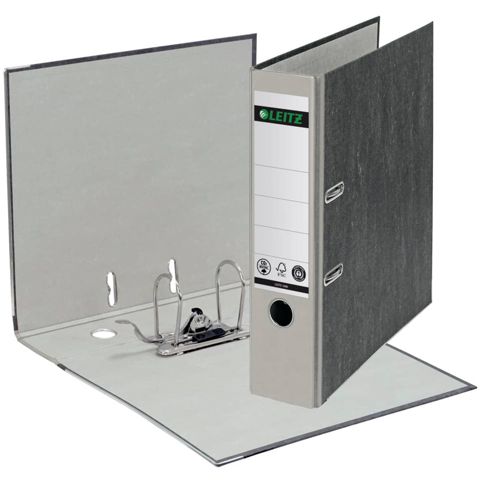 Qualitäts-Ordner 180°, A4, 80mm, grau LEITZ 1080-50-85
