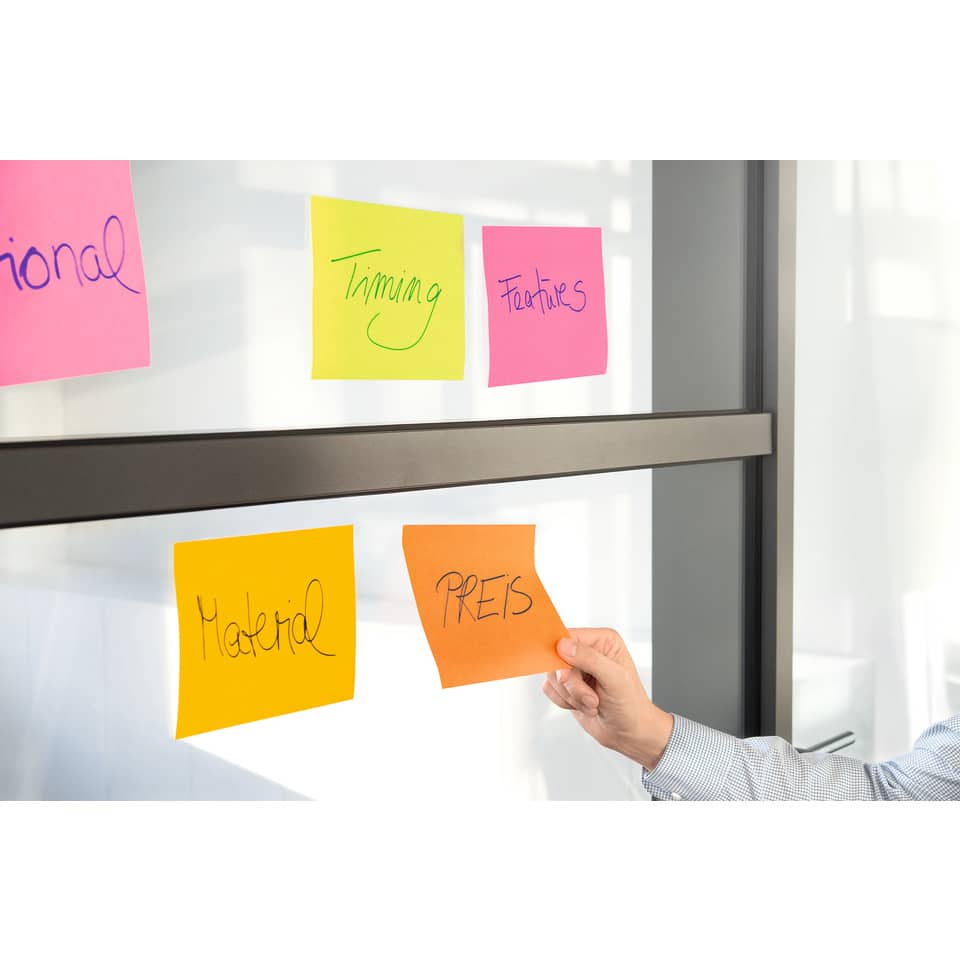 Haftnotizblock Super Sticky Meeting Notes, 203x152mm, 6x45 Blatt, neon POST-IT 8645-6SS-EU POST-IT 8645-6SS-EU 152x203mm