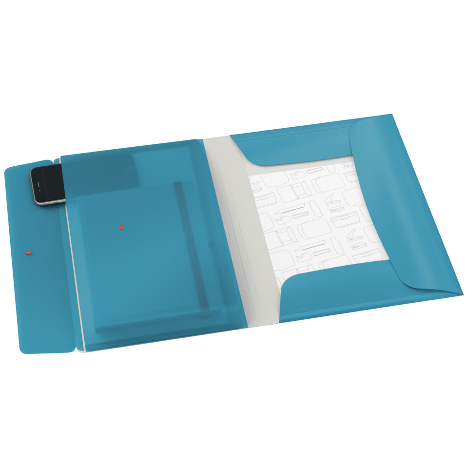 Eckspannermappe Cosy, A4, PP, mit Tasche, blau LEITZ 4619-00-61 LEITZ 4619-00-61 PP