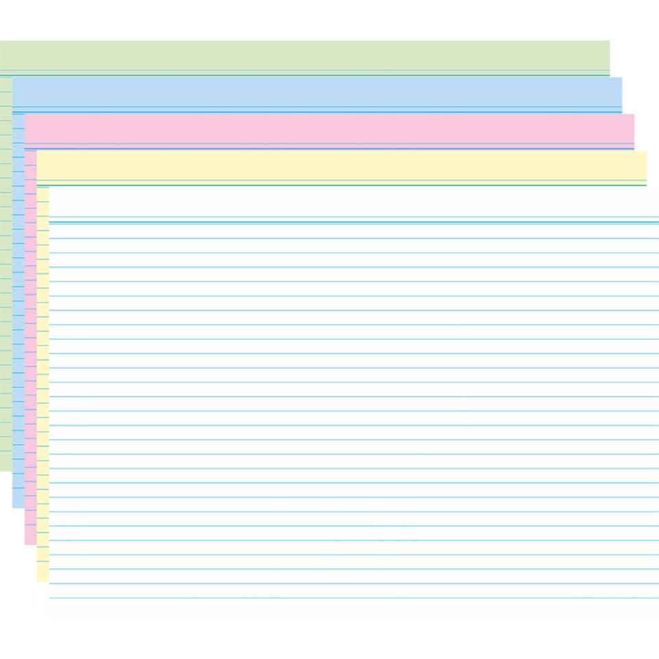 Karteikarte, A6, 170g/m², liniert, 100 Stück, sortiert RNK 115069 RNK 115069 100ST