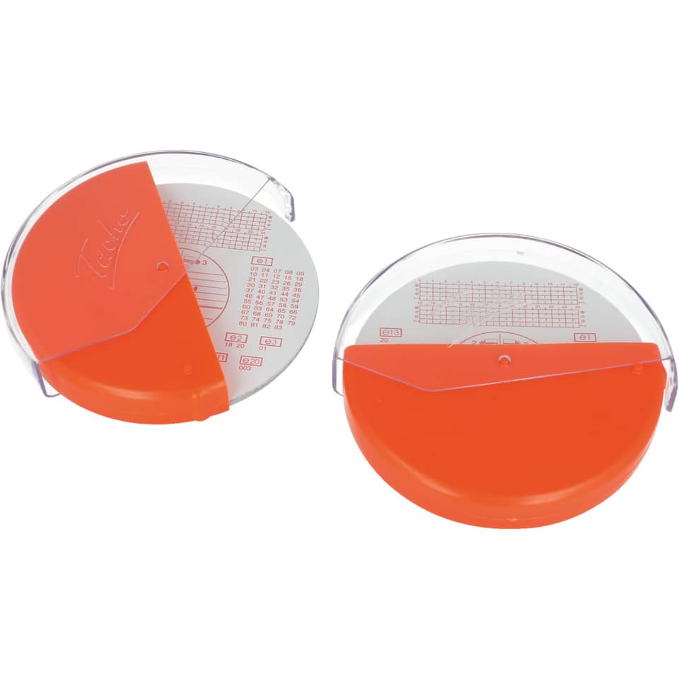 Tachoscheibenbehälter, Ø13cm, Kunststoff, glänzend, transparent/orange RNK 3099 RNK 3099 14cm D.