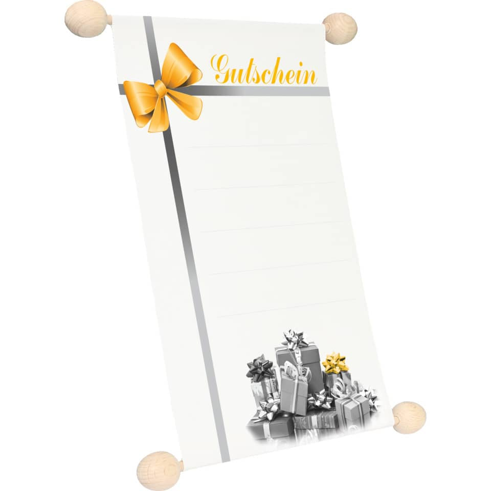 Gutschein Idee & Stil neutral mit Schleife, A5 RNK 2874 RNK 2874   neutral