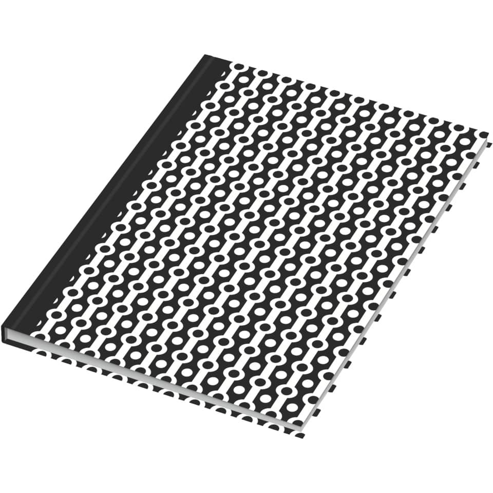 Notizbuch "black & white Collier", A5, 96 Blatt, dotted RNK 46746 RNK 46746 A5/96BL punktiert