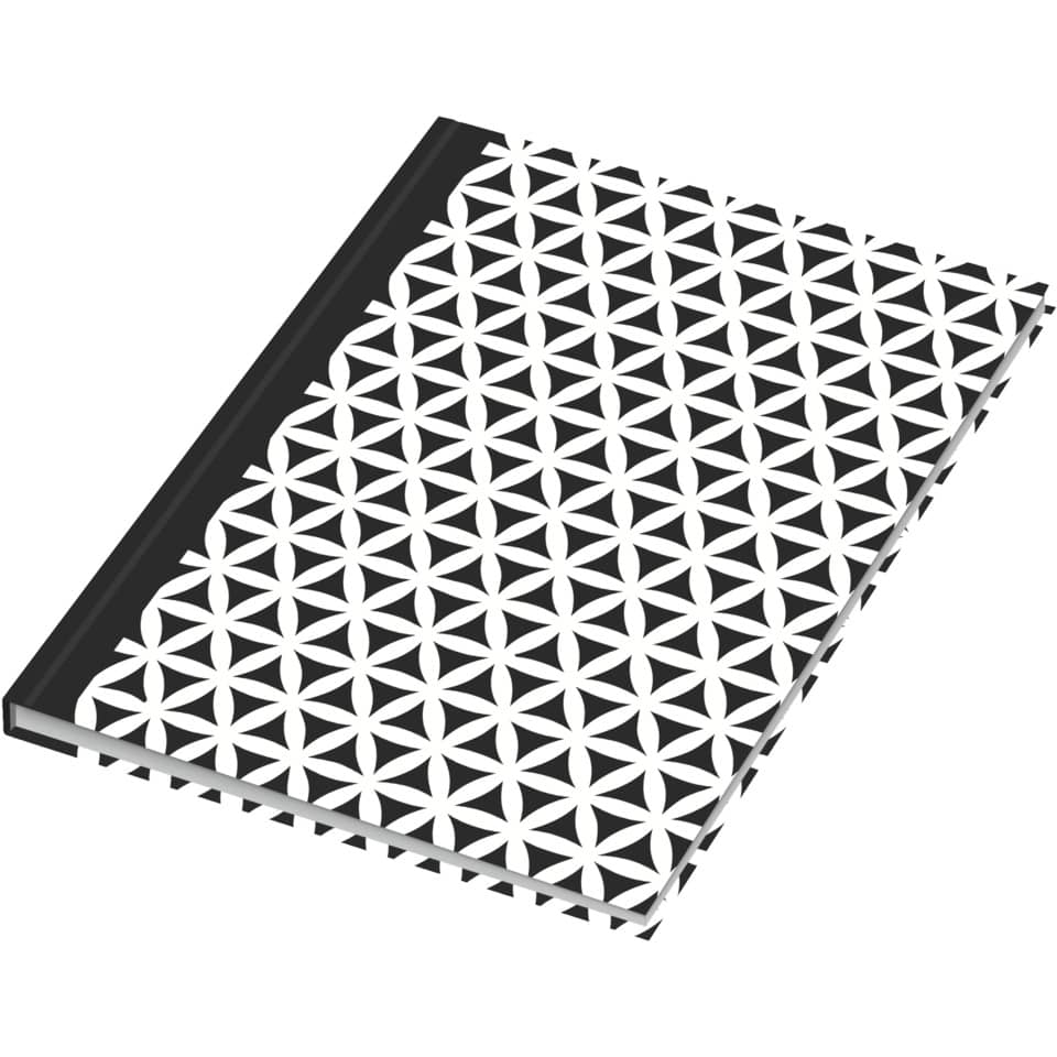 Notizbuch "black & white Flowers", A5, 96 Blatt, dotted RNK 46748 RNK 46748 A5/96BL punktiert