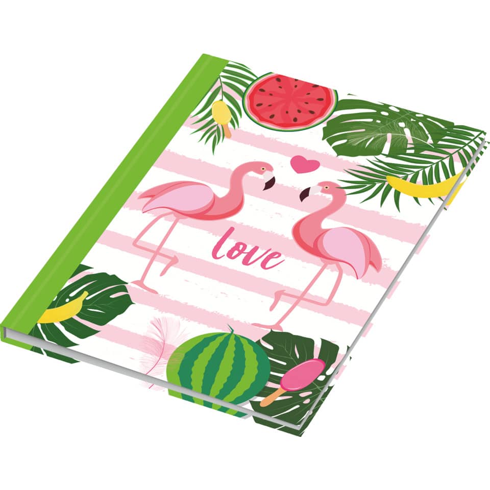 Notizbuch "Flamingo grün", A5, 96 Blatt, dotted RNK 46752 RNK 46752 A5/96BL punktiert