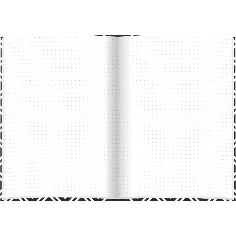 Notizbuch "black & white Flowers", A5, 96 Blatt, dotted RNK 46748 RNK 46748 A5/96BL punktiert