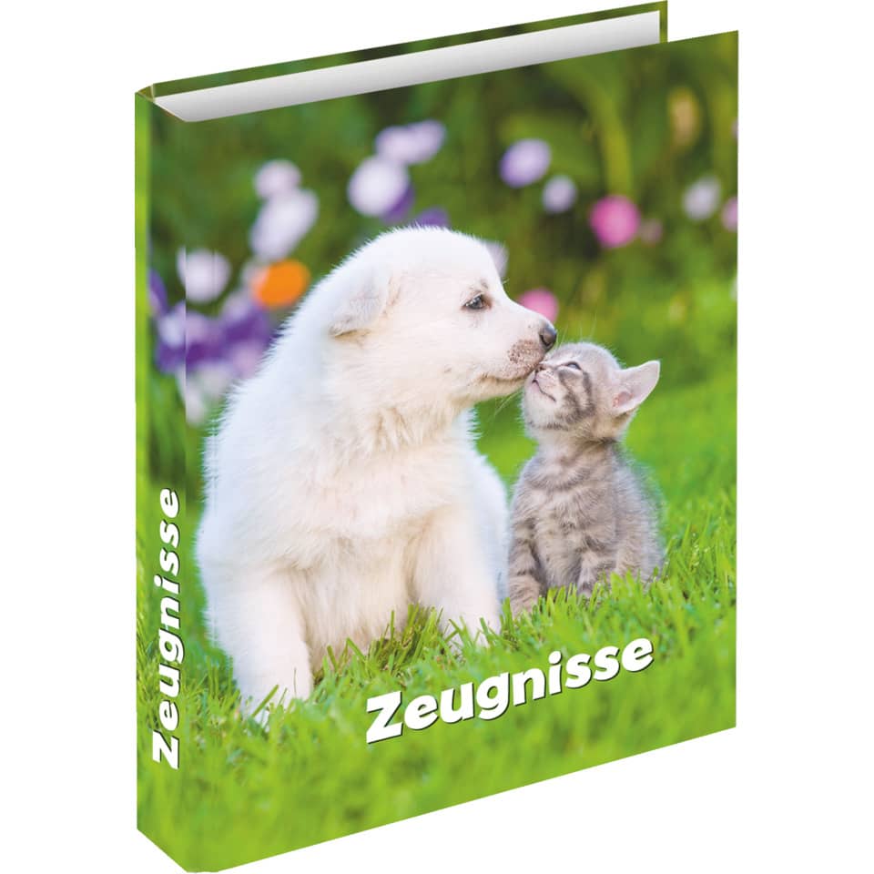 Zeugnisringbuch "Hund & Katze", 4 Ring-Mechanik, DIN A4 RNK 46755 RNK 46755 4R/20mm