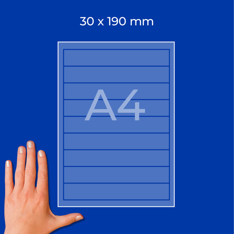 Ordnerrücken-Einsteckschild, 30 x 190 mm, schmal/kurz, 90 Stück, weiß AVERY ZWECKFORM C32266-10 AVERY ZWECKFORM C32266-10 10Blatt