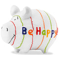 Sparschwein klein "Be Happy!´", 12,5 x 9 x 9 cm, Keramik KCG 10029614 KCG 101769/10029614 Be Happy!