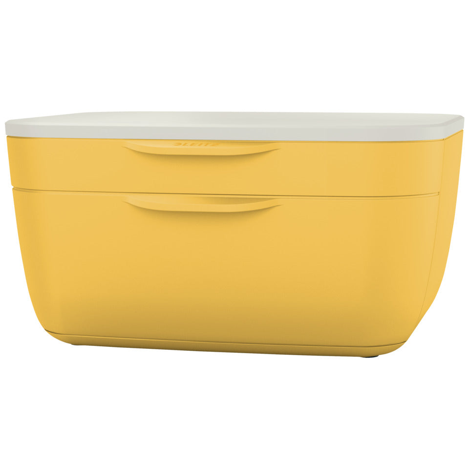 Schubladenset Cosy, 2 Schubladen, Polystyrol, gelb/hellgrau LEITZ 5357-00-19