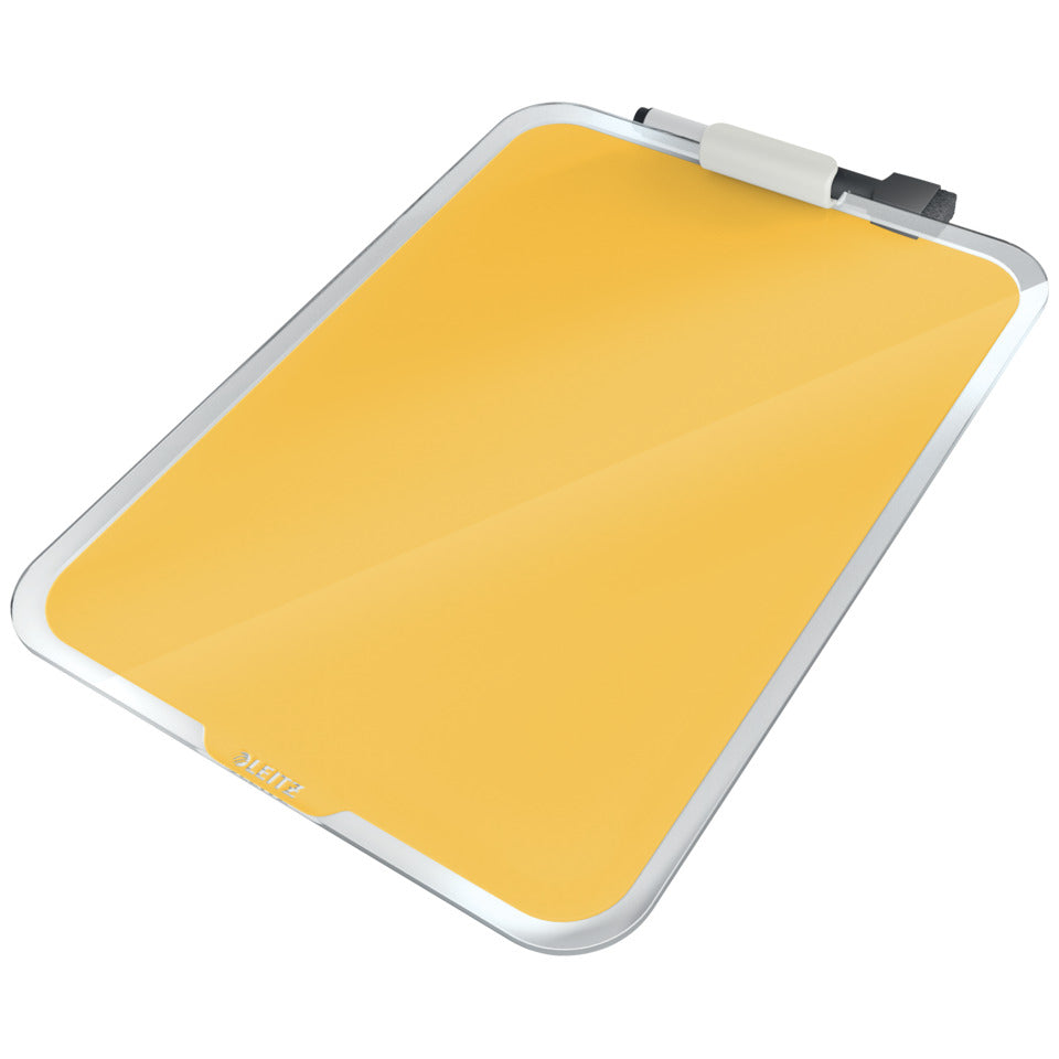 Memoboard Cosy, A4, Sicherheitsglas, magnetisch, aufstellbar, gelb LEITZ 3947-00-19