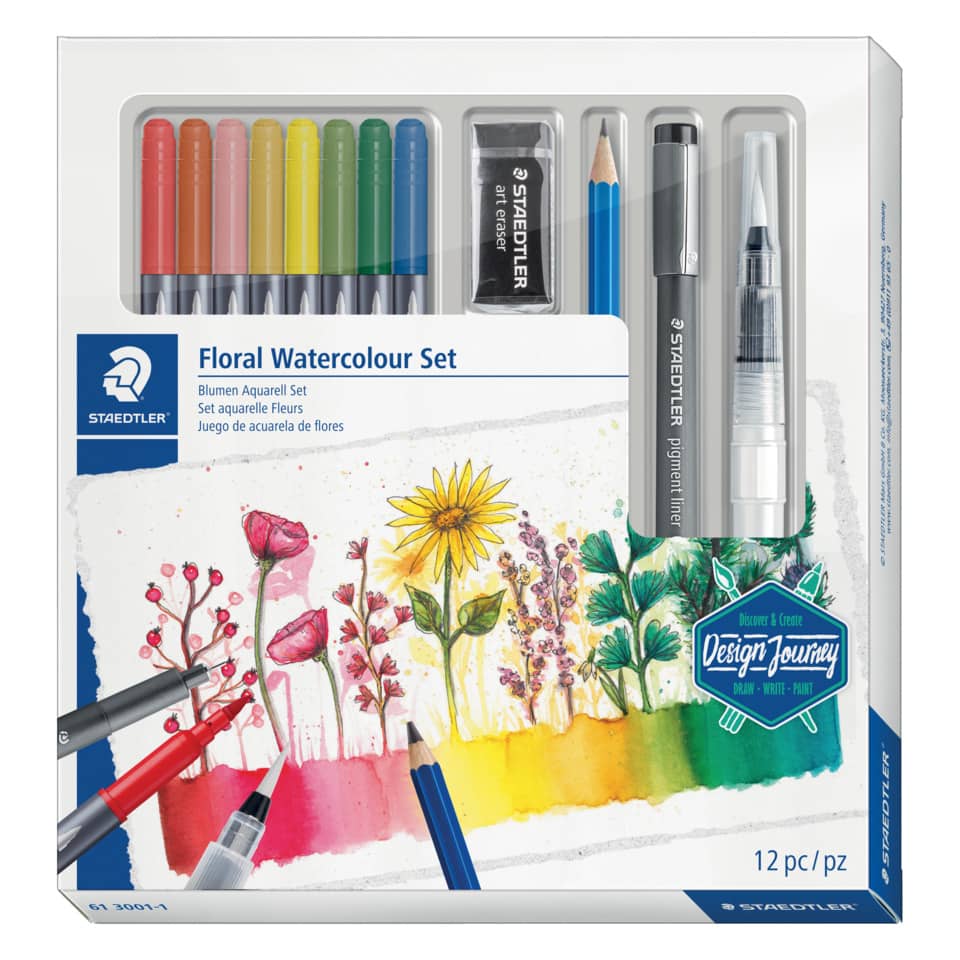 Schreibset Mixed Set Blumen Aquarell Set STAEDTLER 61 3001-1